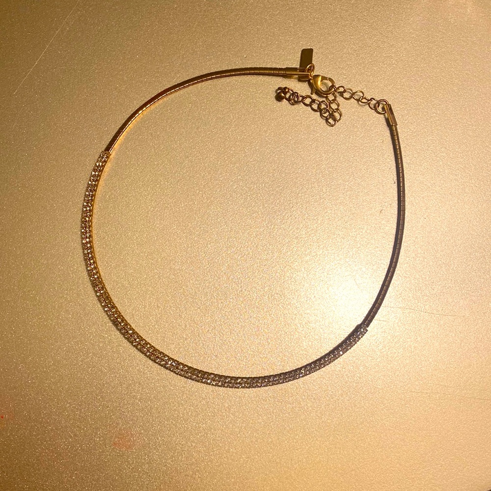 Gold crystal necklace
